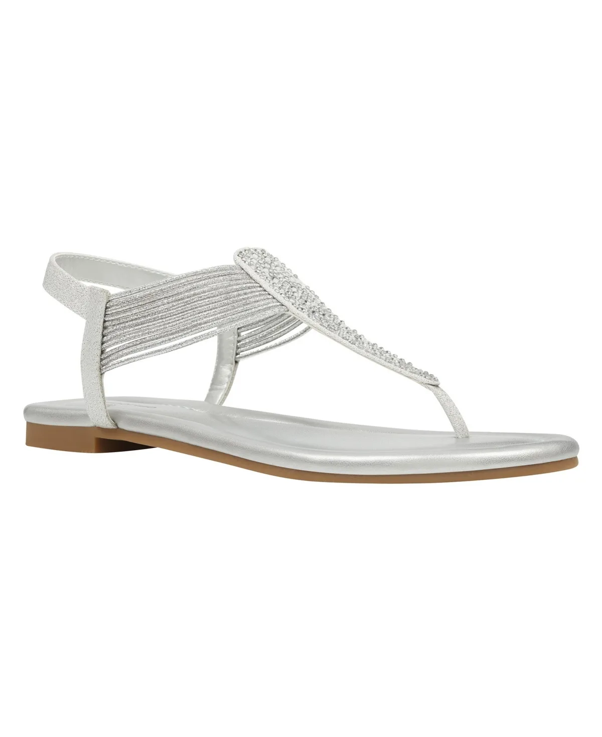 Kayte Embellished T Strap Flat Sandals by Bandolino