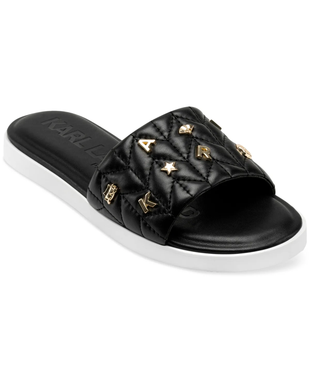 Carenza Studded Slide Sandals by Karl Lagerfeld Paris