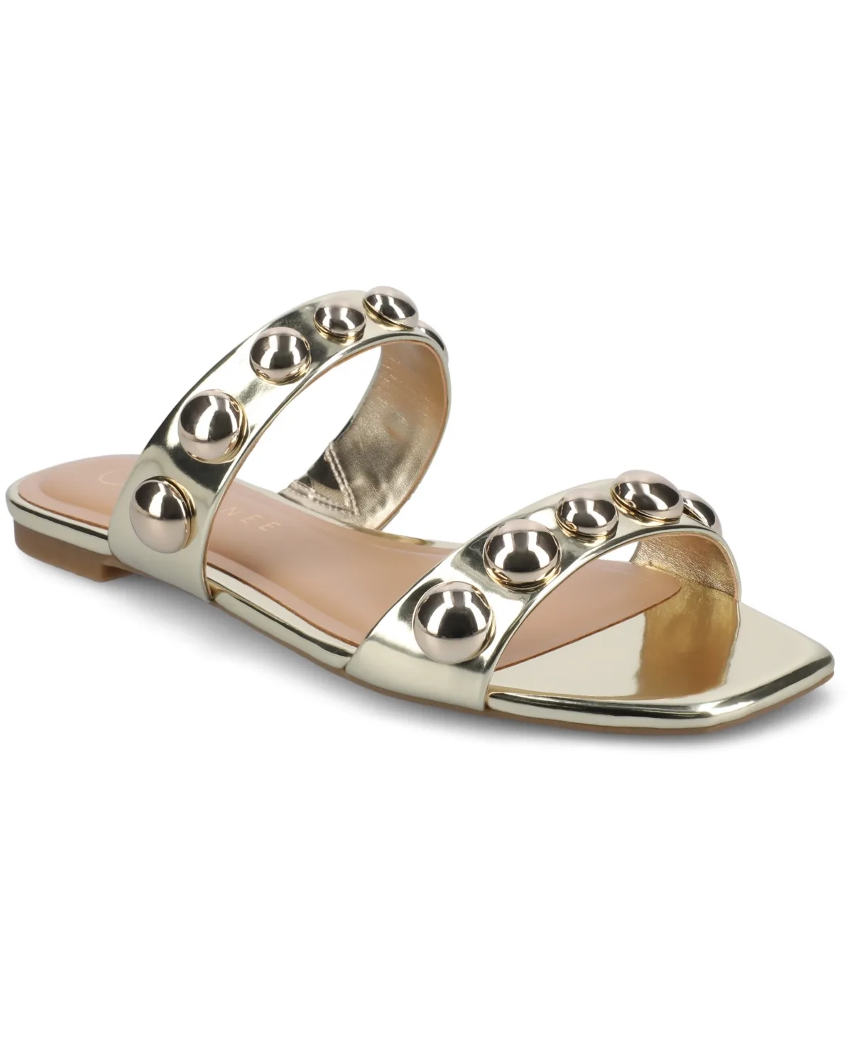 Frida Studded Slide Flat Sandals by Journee Collection
