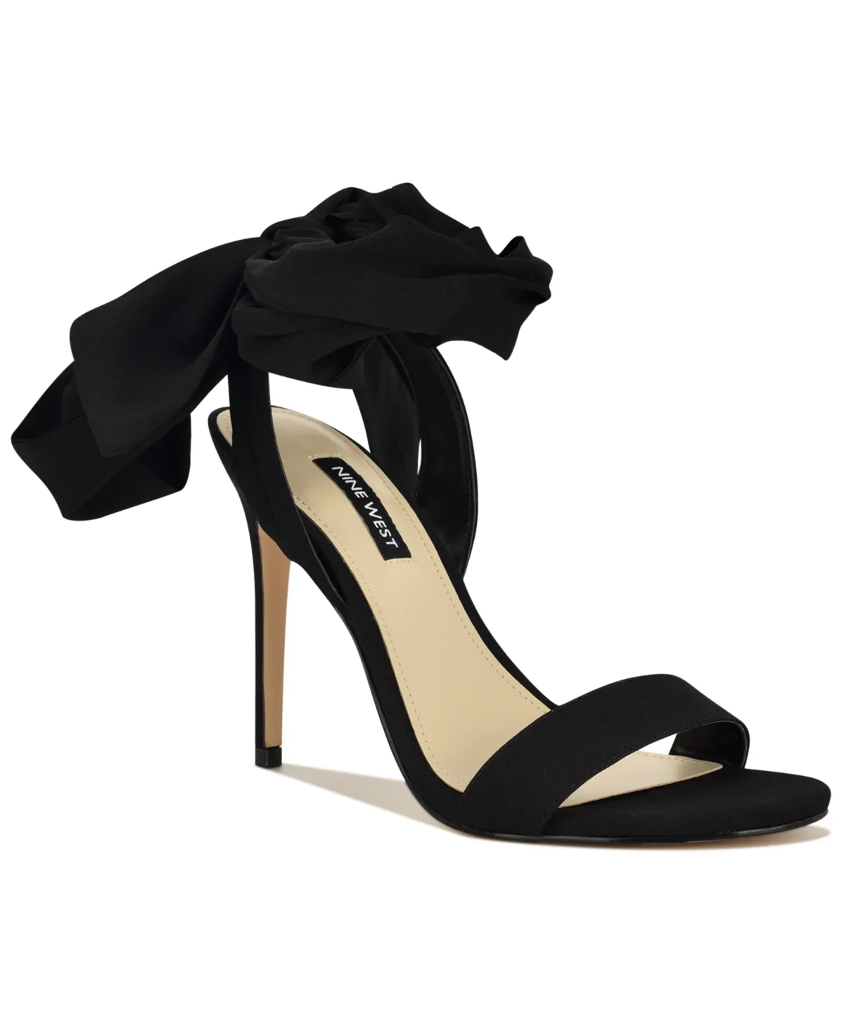 Maddie Ankle Tie Wrap Stiletto Heel Sandals by Nine West