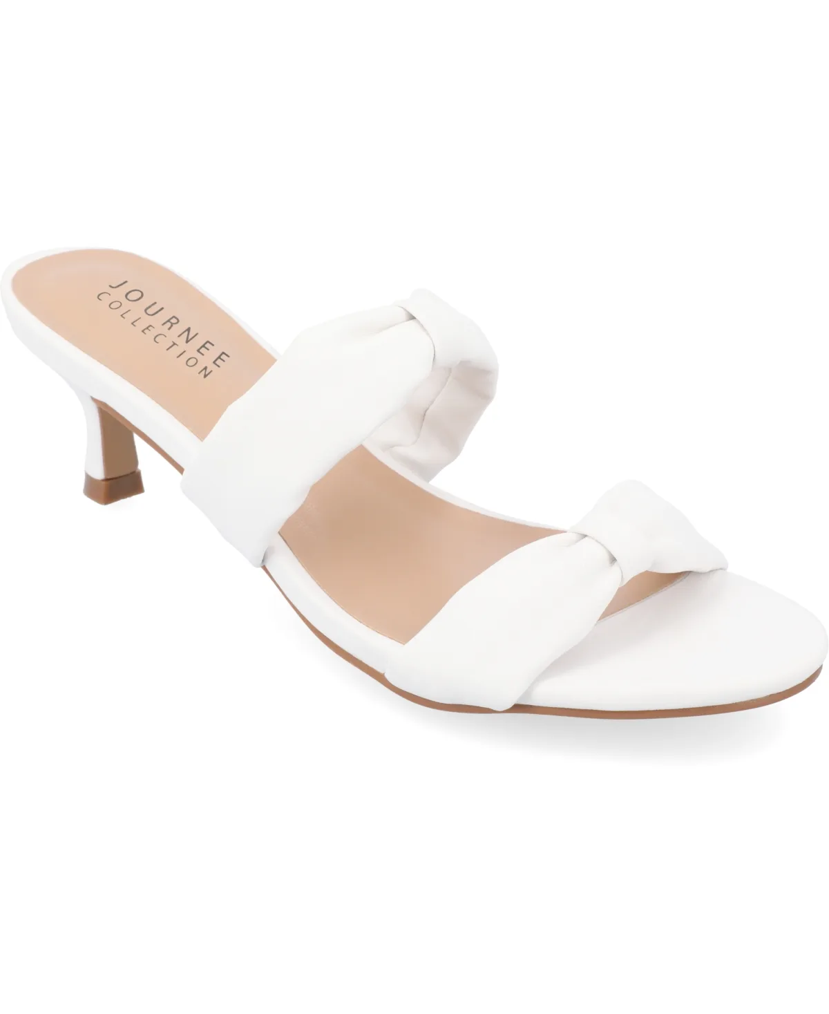 Dyllan Double Strap Kitten Heel Dress Sandals by Journee Collection