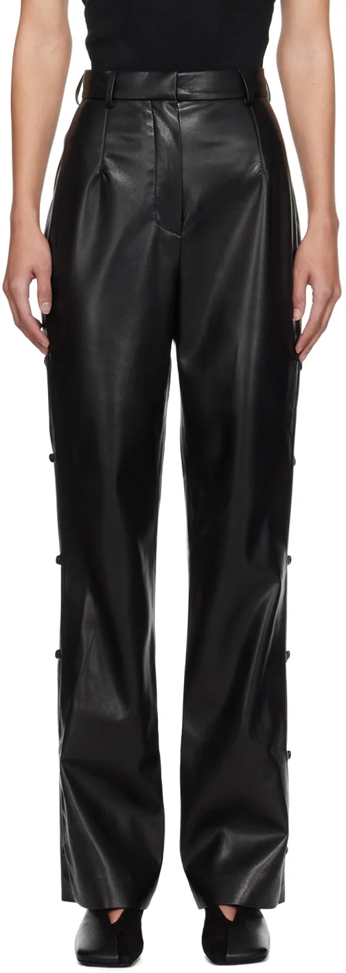 Black Felina Vegan Leather Trousers