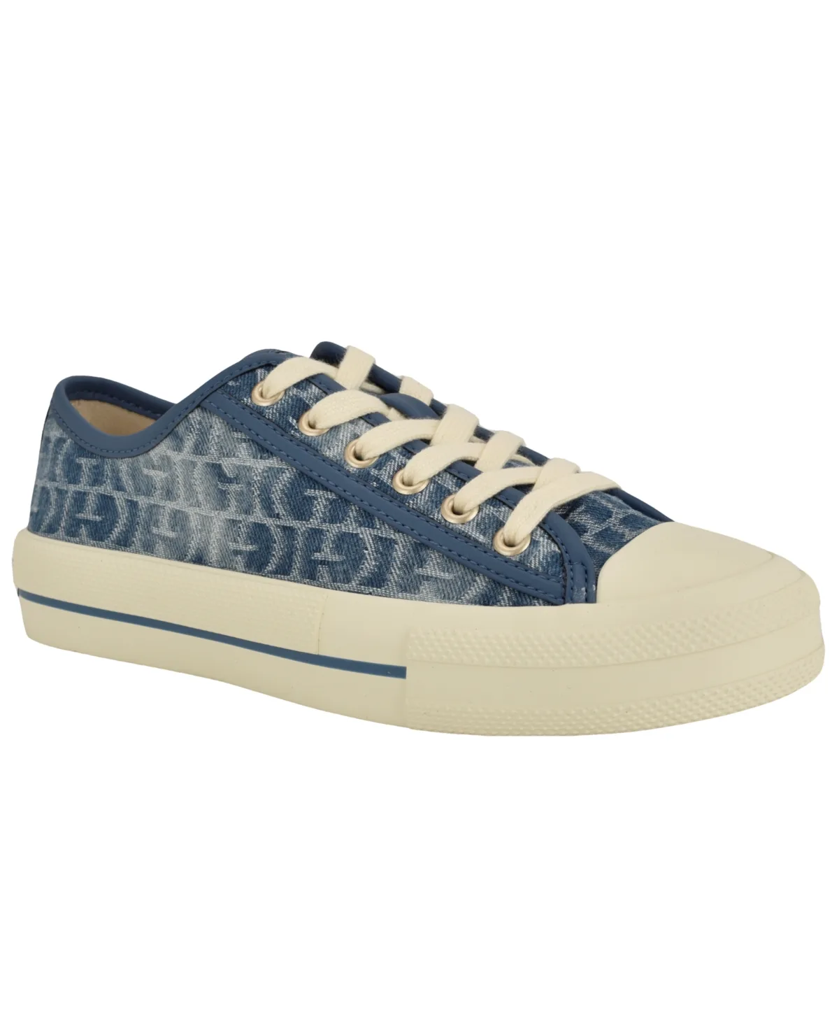 Carey Jacquard Logo Low-Top Lace-Up Sneakers by Guess