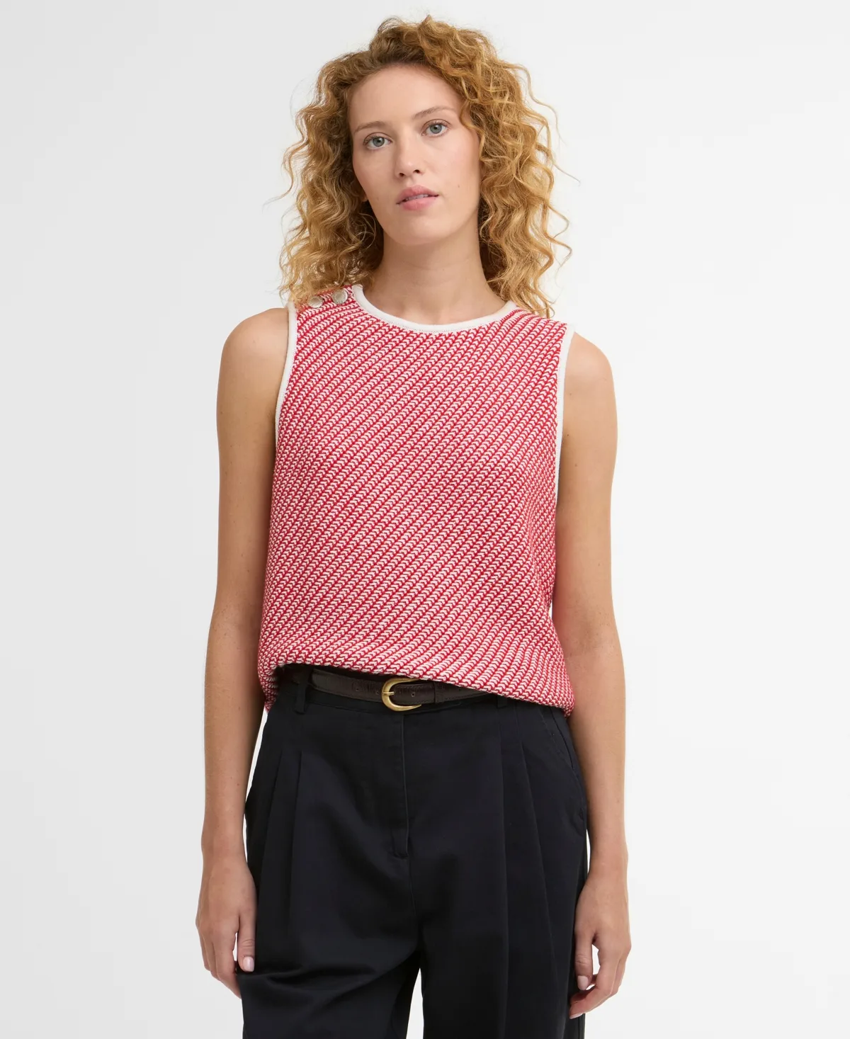 Amanda Knitted Sleeveless Vest by Barbour