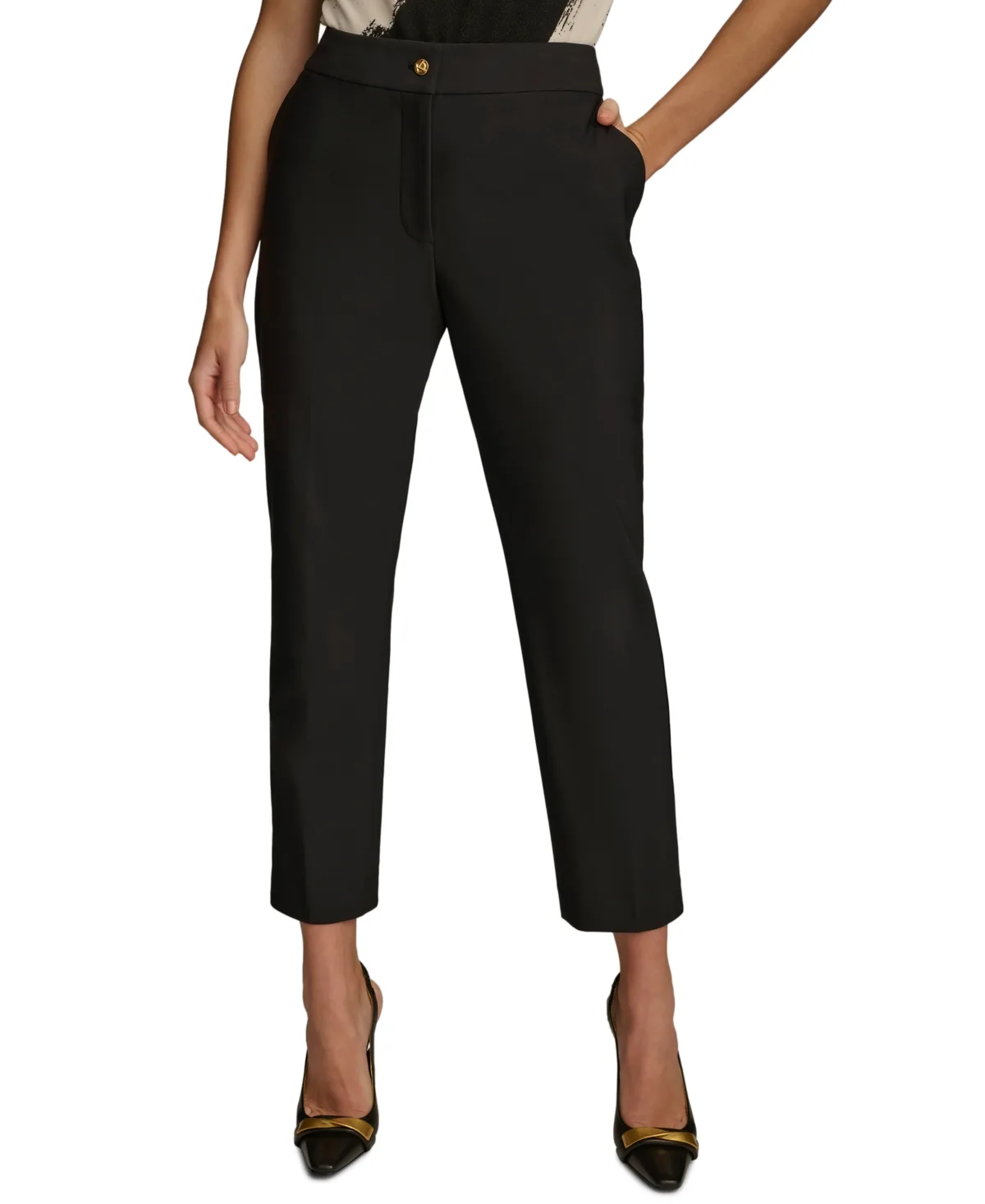 Slim-Leg Ankle Pants by Donna Karan New York