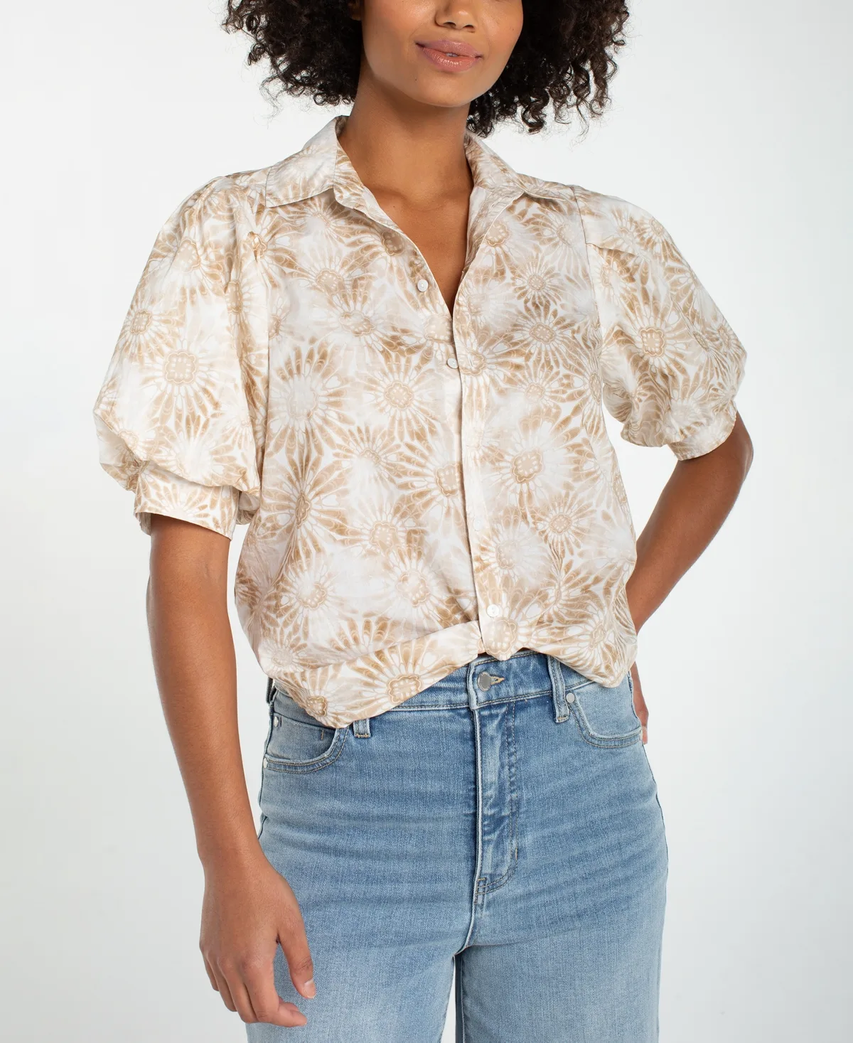 Puff-Sleeve Shirt by Liverpool Los Angeles