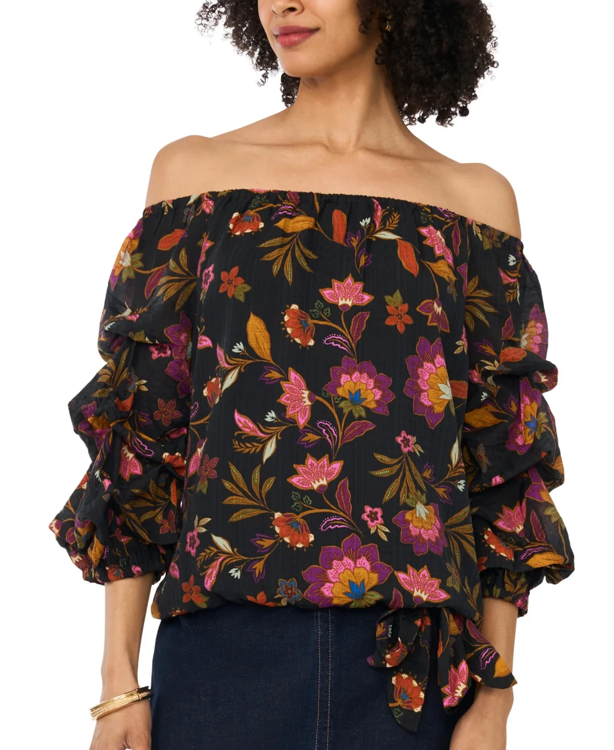 Off-The-Shoulder Bubble-Sleeve Top by Vince Camuto