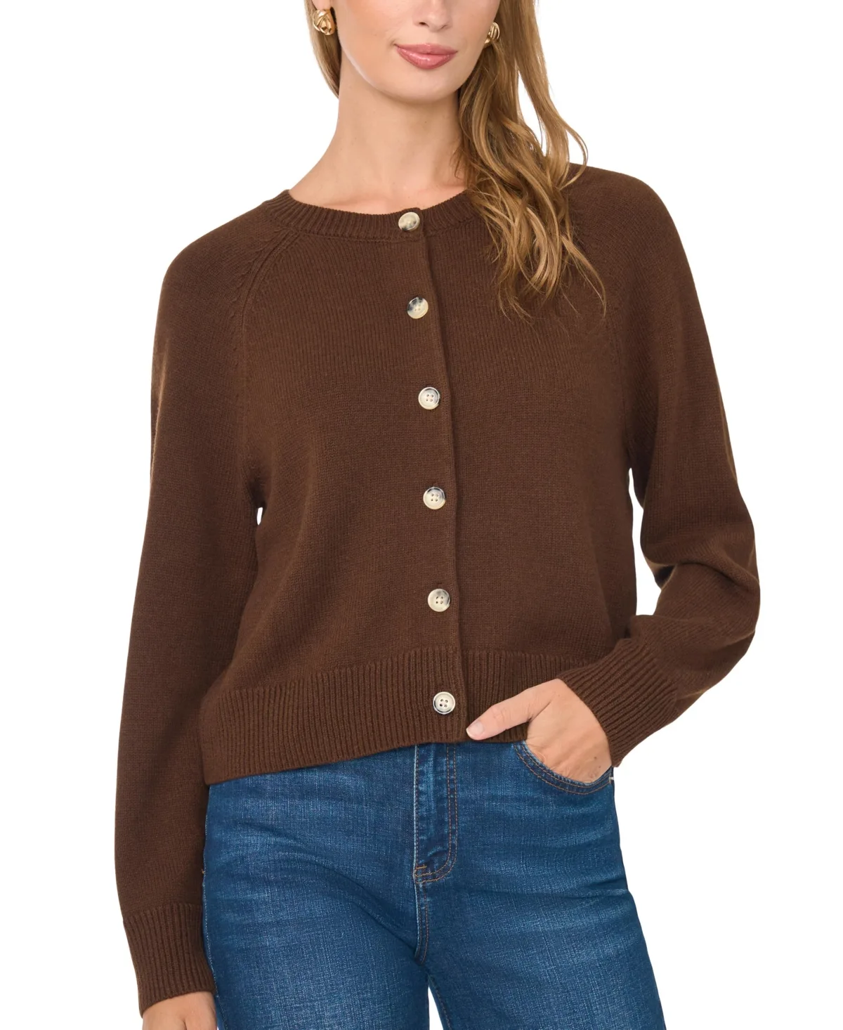 Short-Sleeve Crewneck Sweater