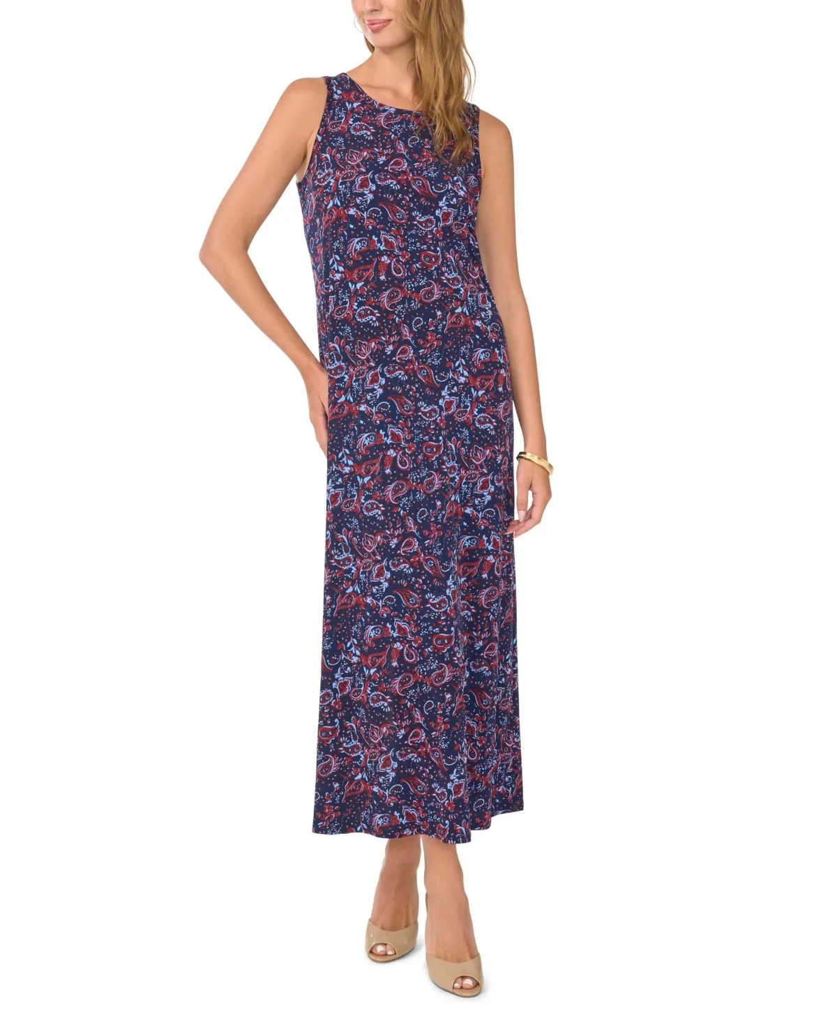 Crewneck 3/4-Sleeve Dress by Vince Camuto