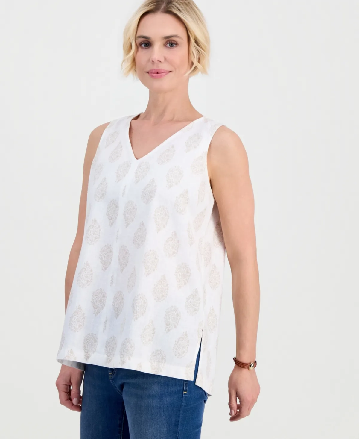 Flora Drop V-Neck Tunic by Style & Co