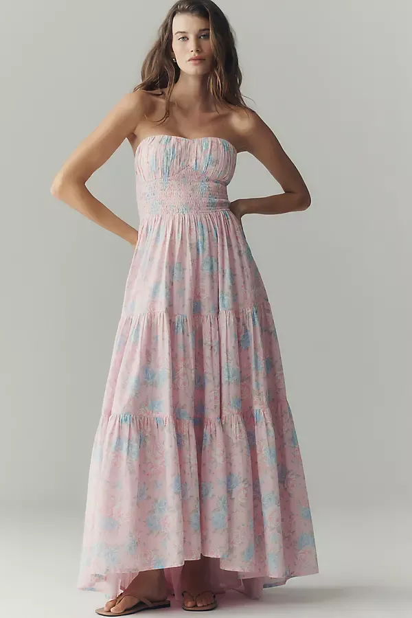Posey Cotton Strapless Dress by Amy Jane London