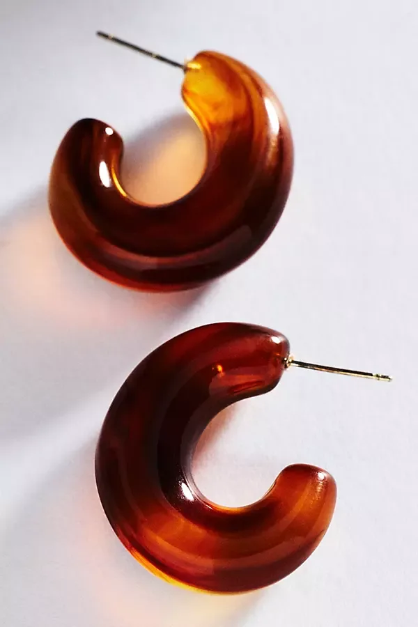 Resin Hoop Earrings