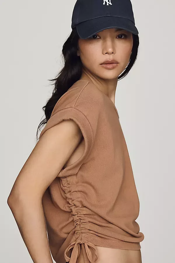100% Cotton Ruched Tee by Wilt