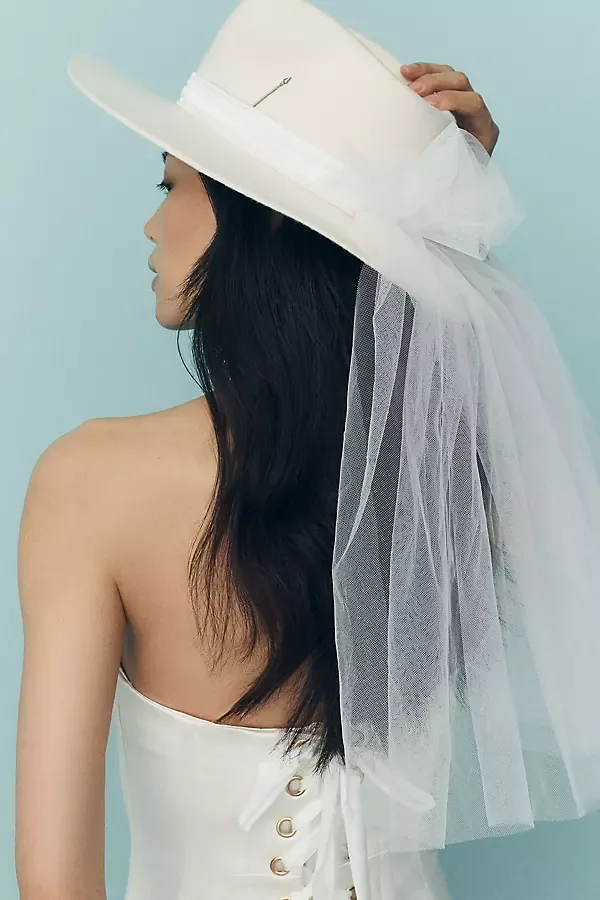 Meshika Happily Ever After Hat with Veil by Anthropologie