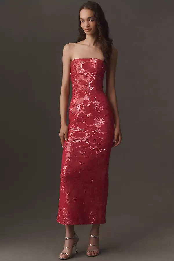 Leslie Sequin Midi Dress by Helsi