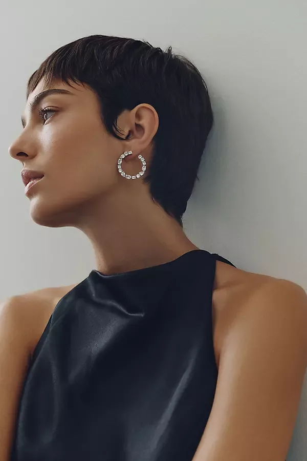 Runway Front-Back Hoop Earrings