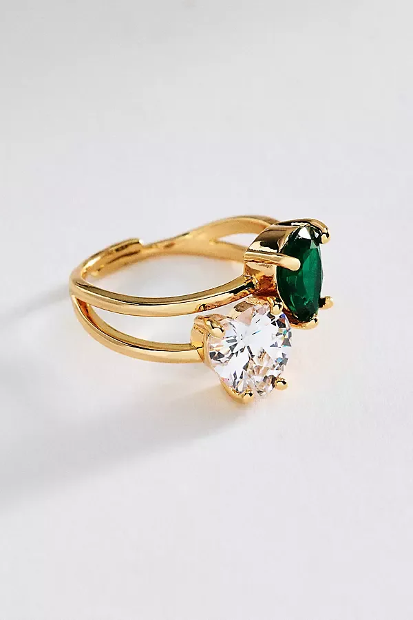 Double Heart Ring by By Anthropologie