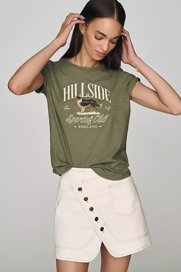 Bennie Cotton Slim Crew-Neck Tee by Pilcro