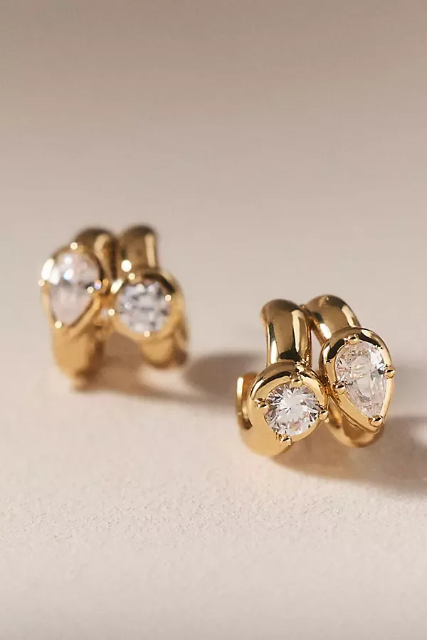 Toi Et Moi Bezel Hook Earrings by By Anthropologie Weddings