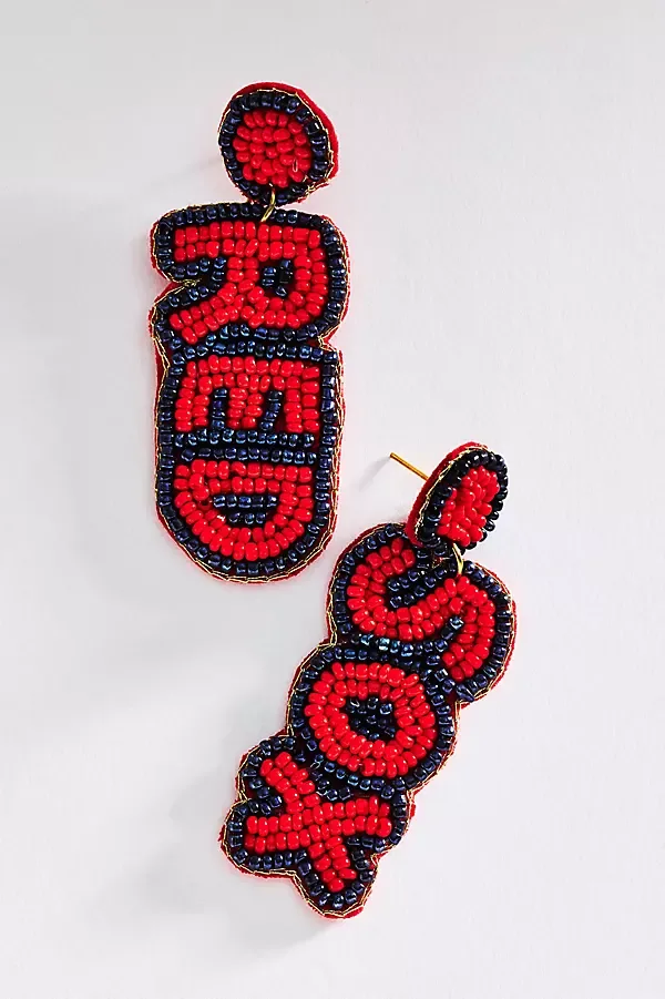 MLB Beaded Drop Earrings by Lisi Lerch