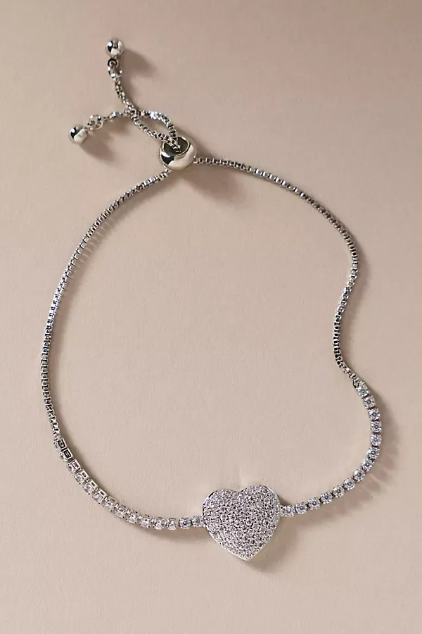 All My Love Sparkle Heart Bracelet by By Anthropologie Weddings