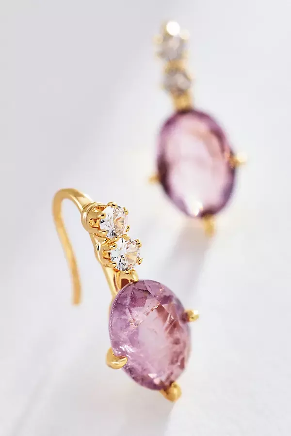 Gemstone Hook Earrings