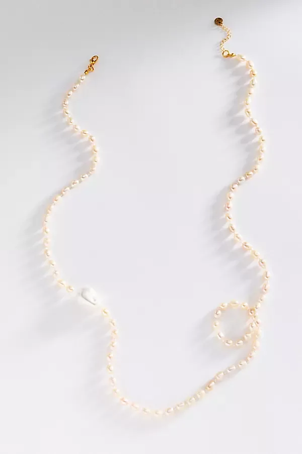 Long Pearl Necklace by Maison Irem