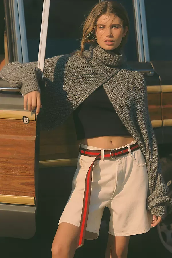 Cable-Knit Draped Shrug by By Anthropologie