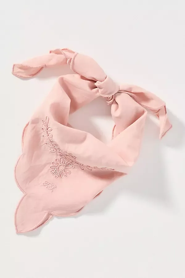 100% Cotton Scalloped Bandana by THE GREAT.