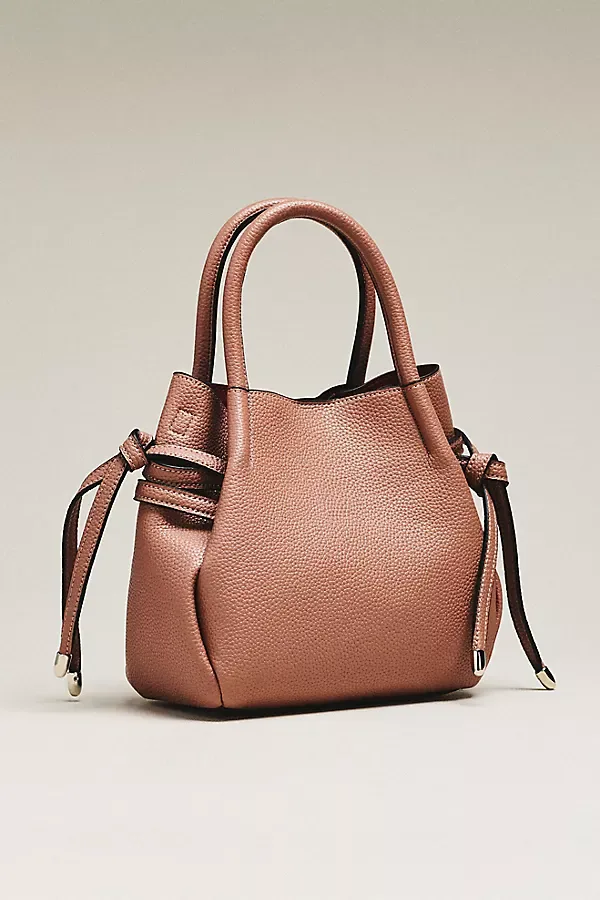 Faux-Leather Mini Tulip Satchel