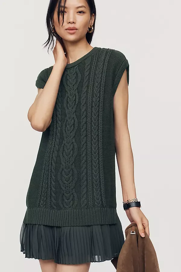 Delphine Twofer Mini Sweater Dress by By Anthropologie