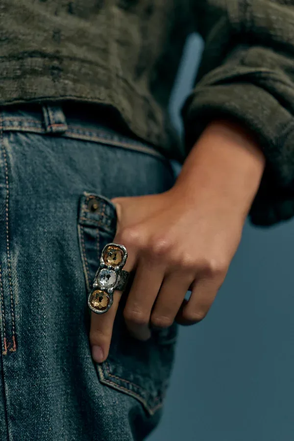 Triple Stone Ring by Mikal Winn