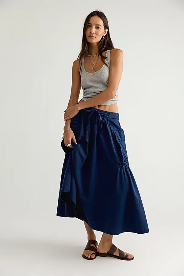 We the Free Trailblazer Cargo Midi Skirt by Free People