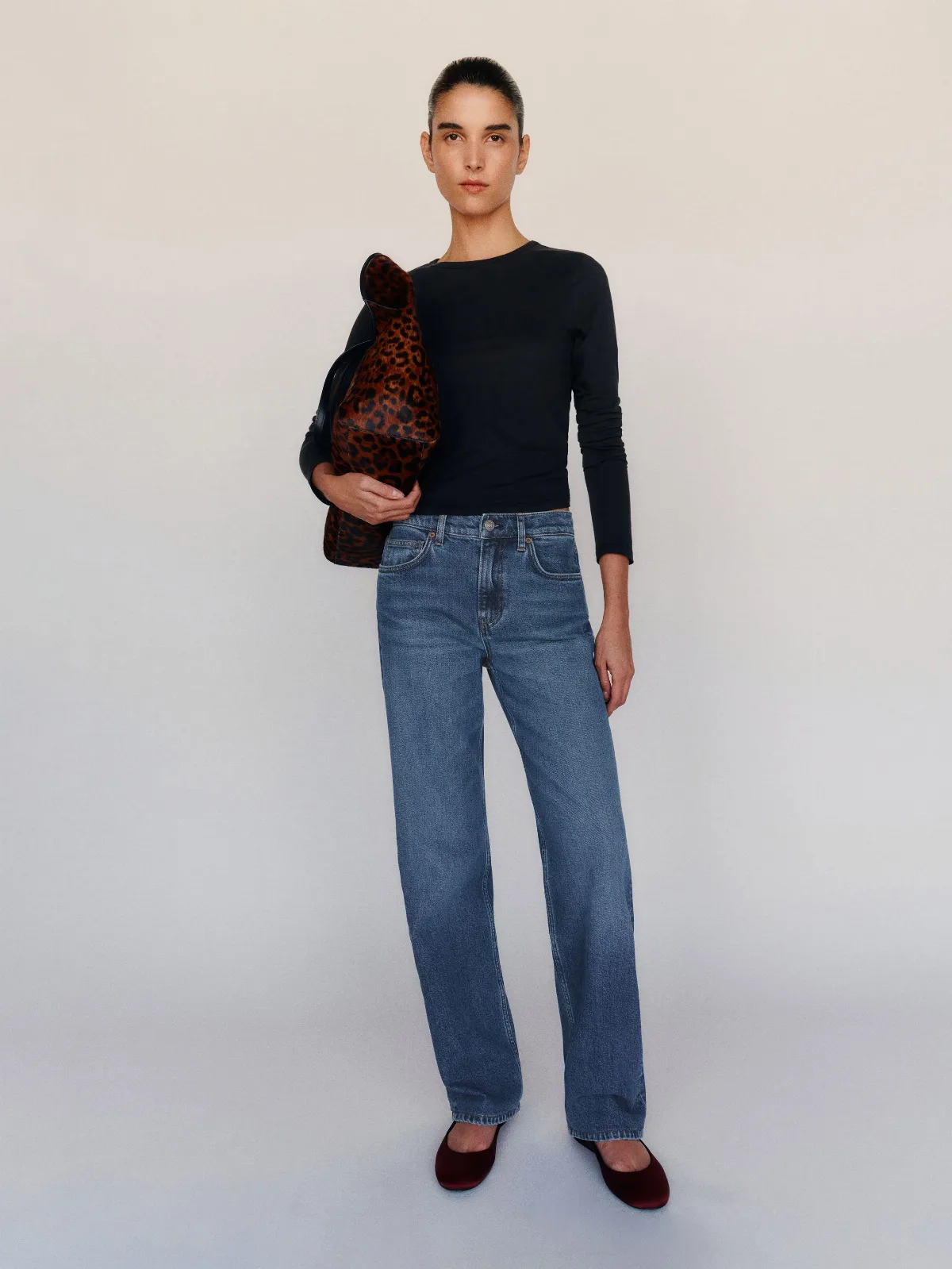 Miles Stretch Mid Rise Straight Leg Jeans by Reformation