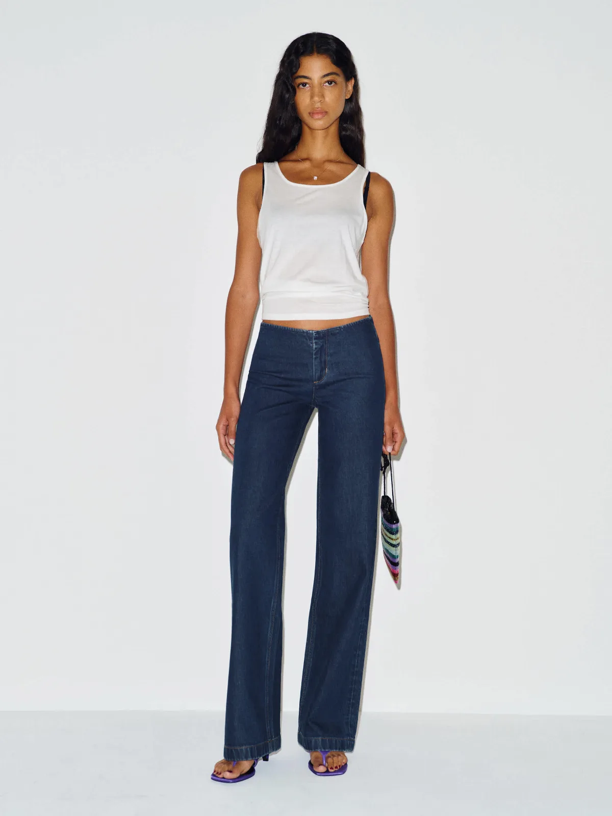 Talissa Stretch Low Rise Trouser Wide Leg Jeans Denim by Reformation