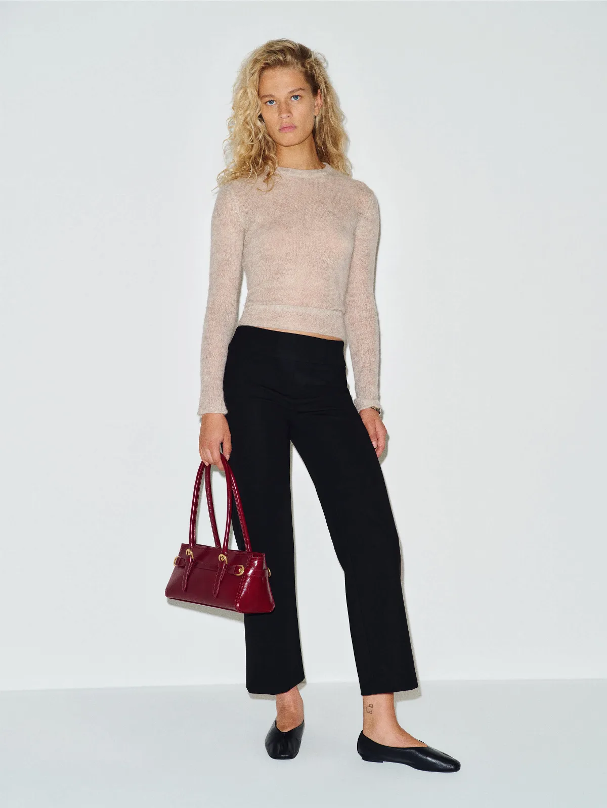Palmer Cropped Knit Pant by Reformation