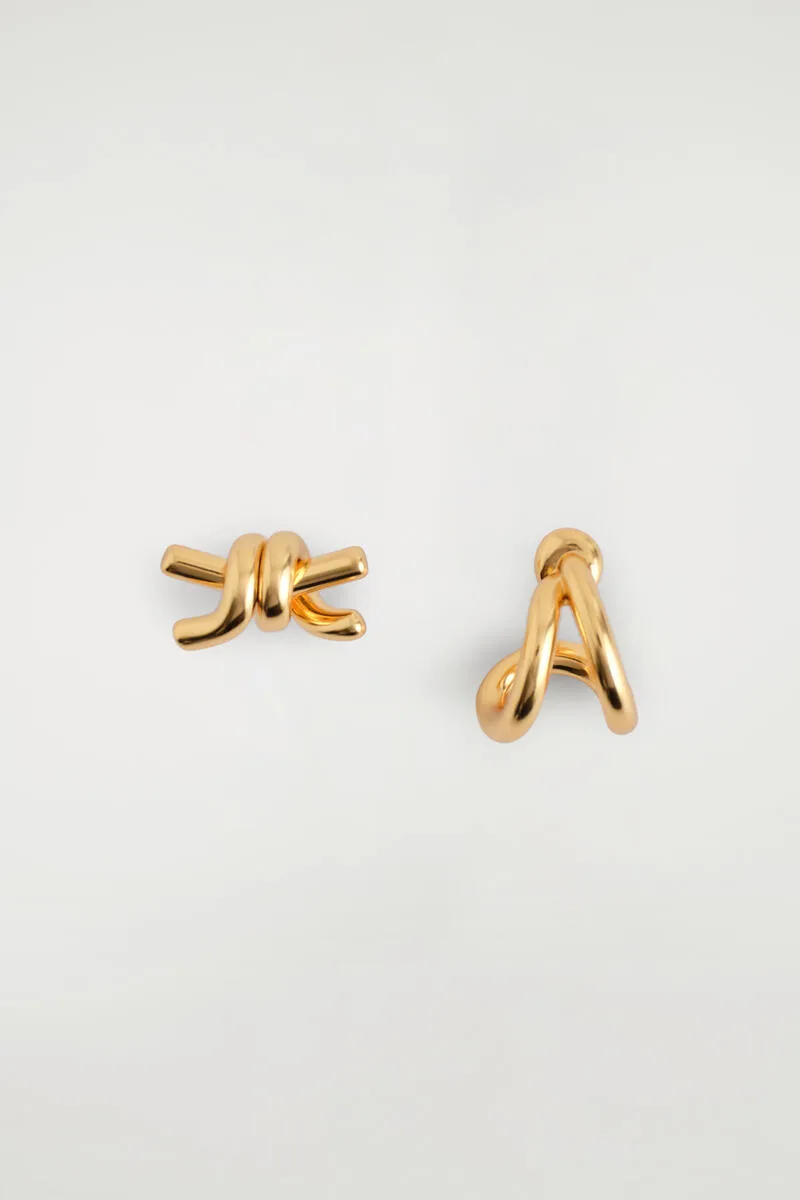 Mismatched Knotted Earrings by COS