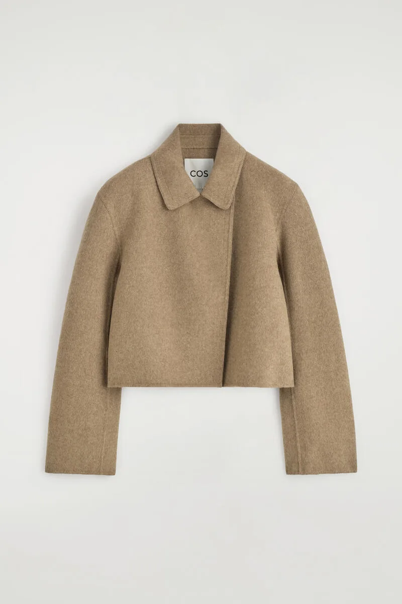 Oversized Cropped Double-Faced Wool Jacket by COS