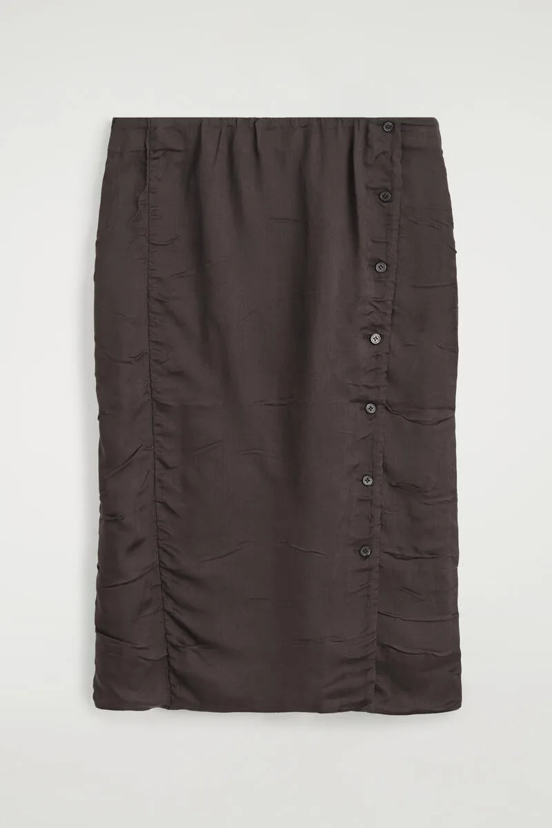 Gathered Crinkled Midi Skirt by COS