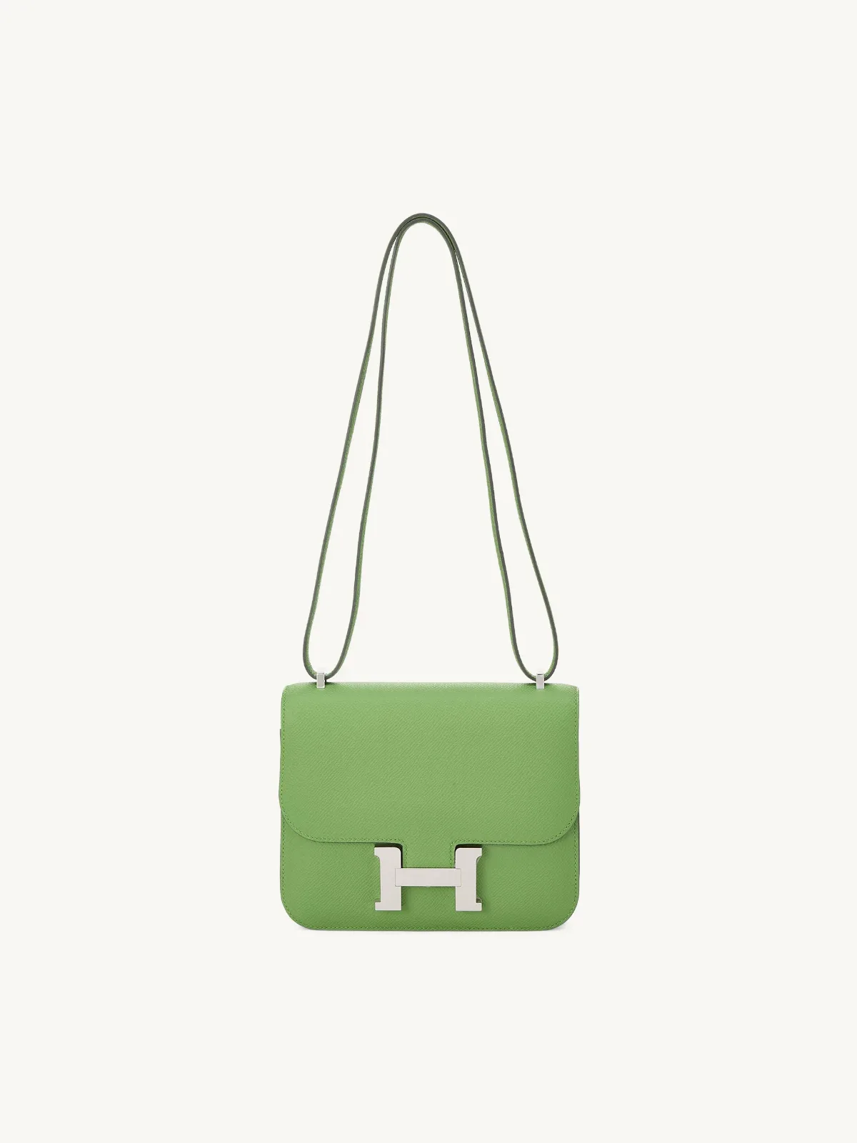 Hermès Green Epsom Constance Bag, 18cm by What Goes Around Comes Around