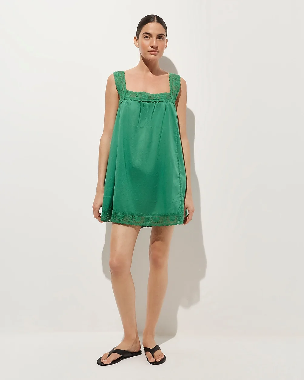Lace-Trim Mini Beach Dress by J.Crew