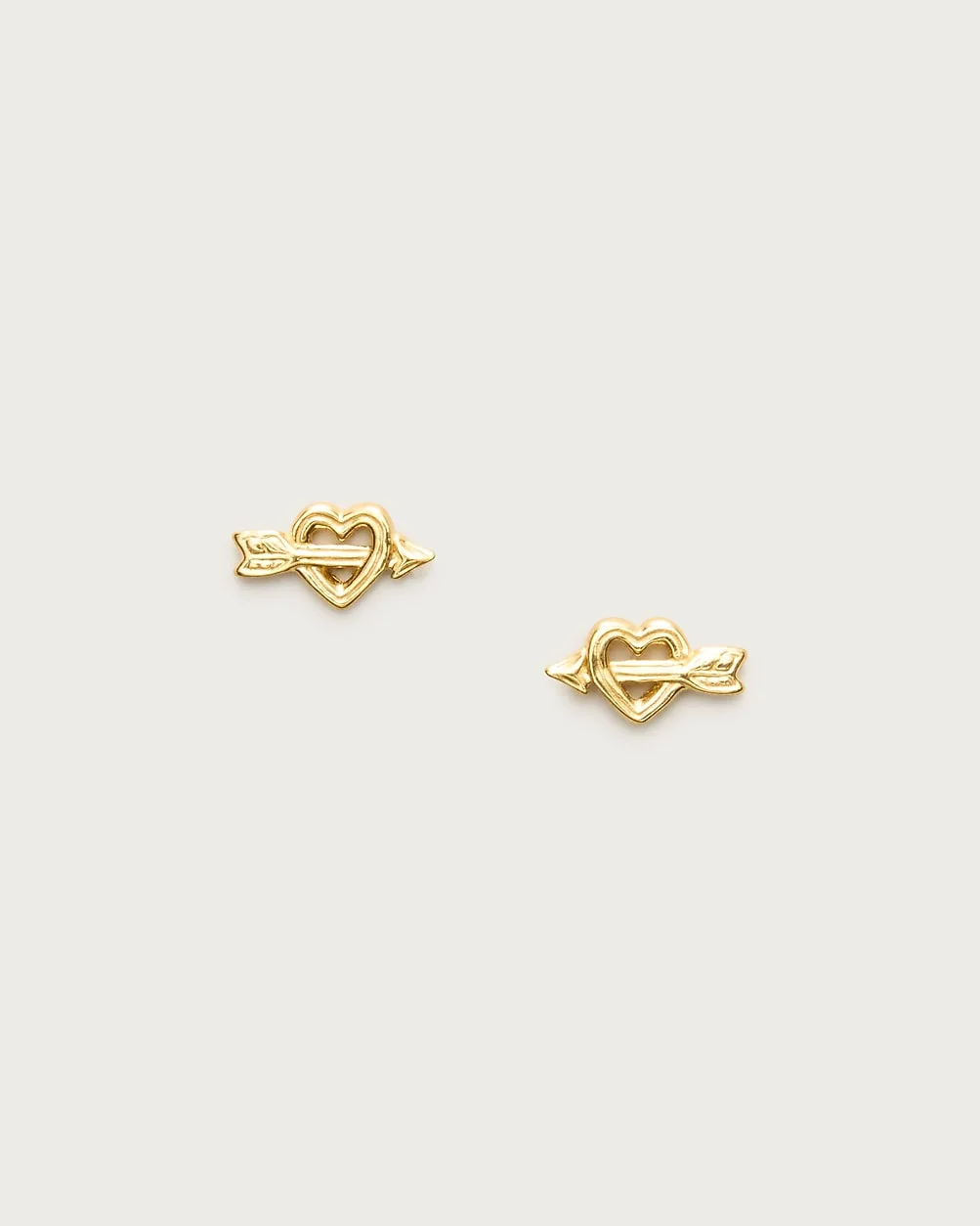 18k Gold Vermeil Heart and Arrow Earrings by J.Crew