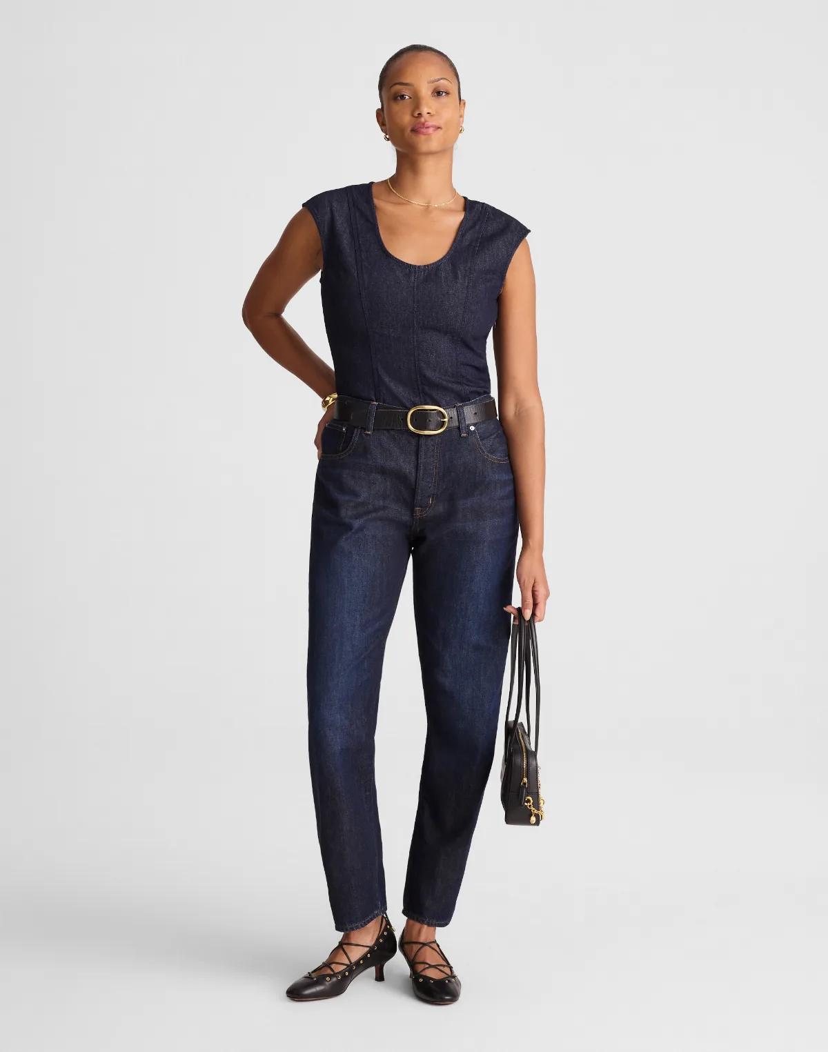 The Curvy Dean Easy Straight Jean in SoftDrape by MW
