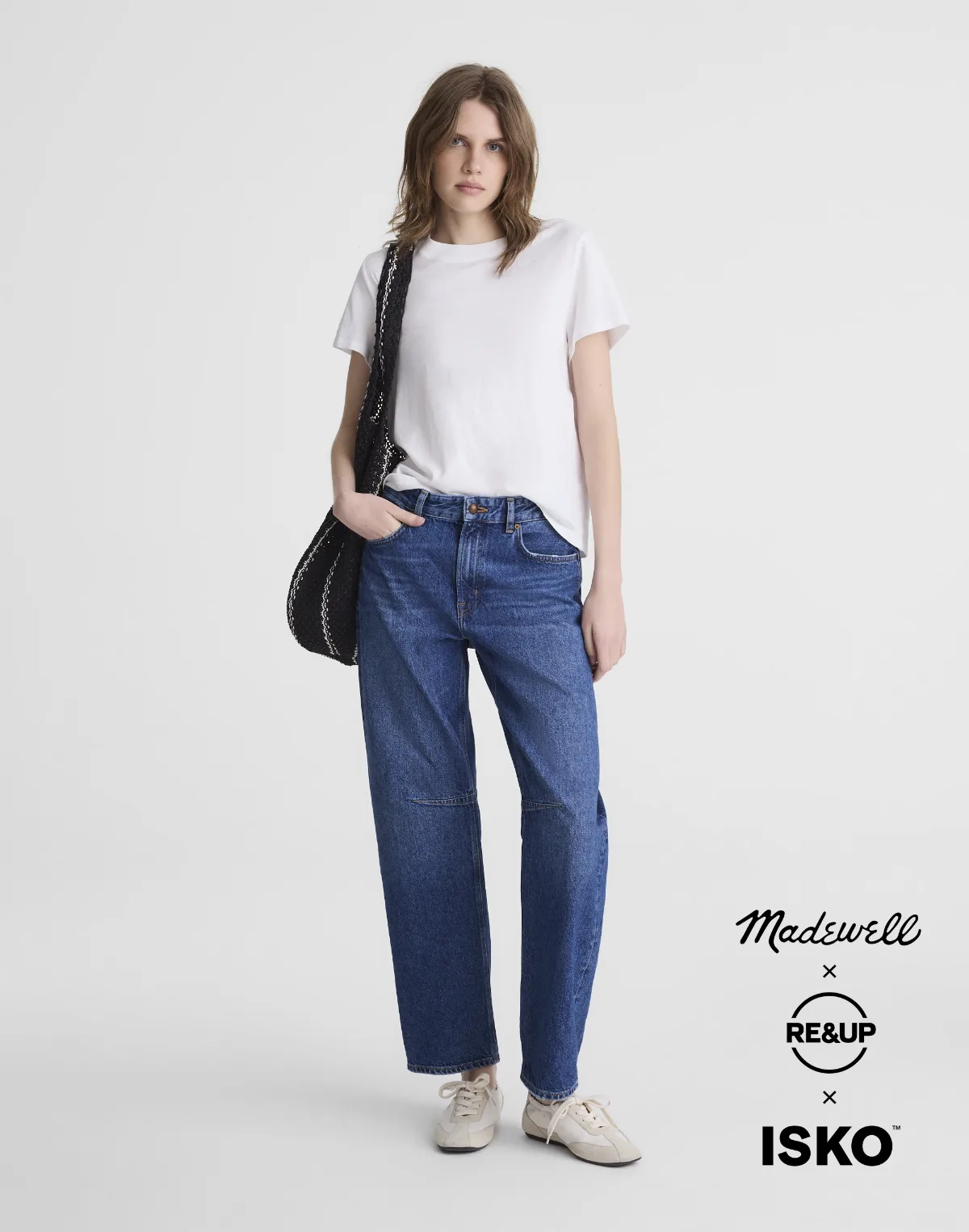 Circular Darted Barrel-Leg Jean by MW