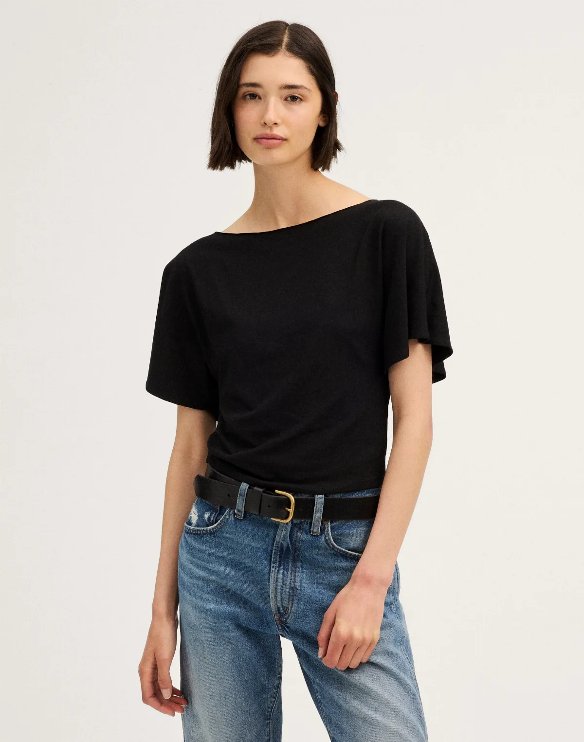 Boatneck Dolman-Sleeve Top by MW