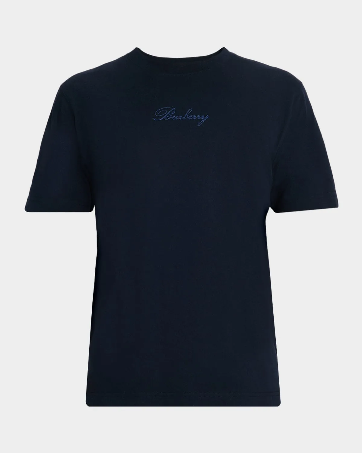 Check Cursive Logo Cotton T-Shirt