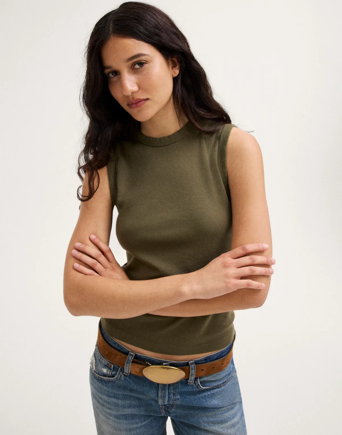 The '90s Shell Tank in Compact Cotton
