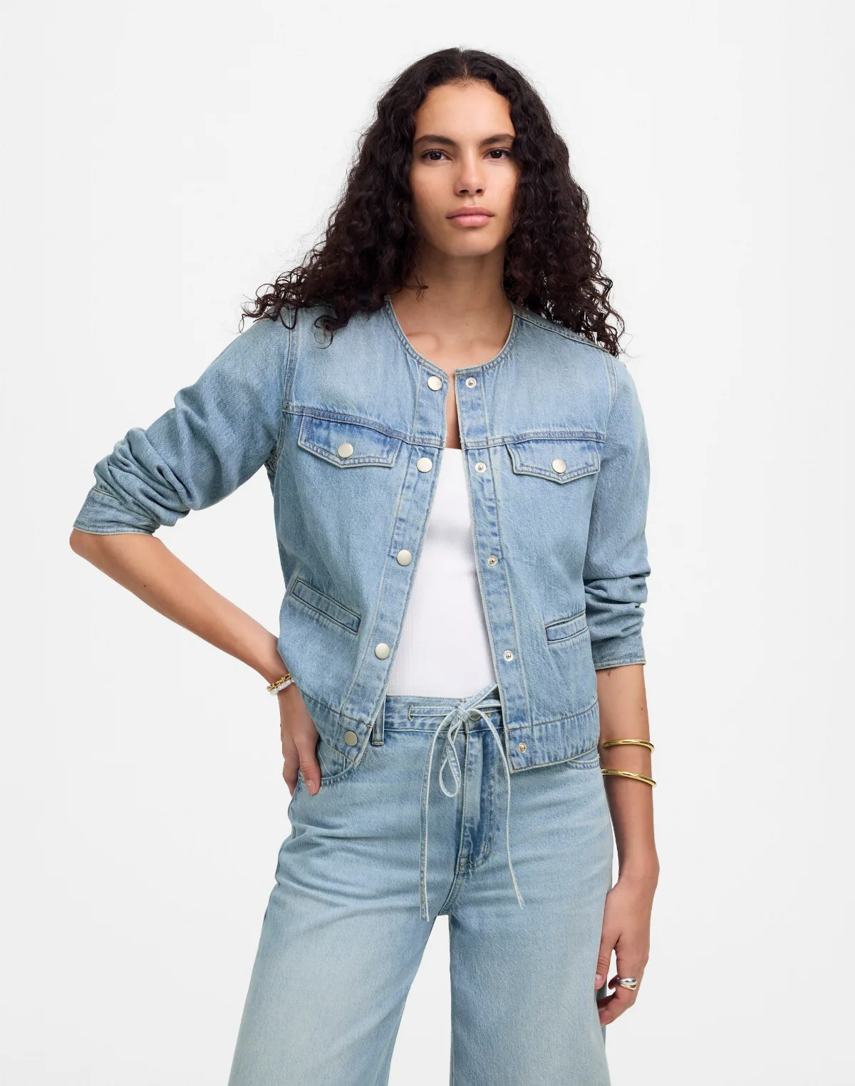 Cinched Lady Jacket in Ashbury Wash: Airy Denim Edition by MW