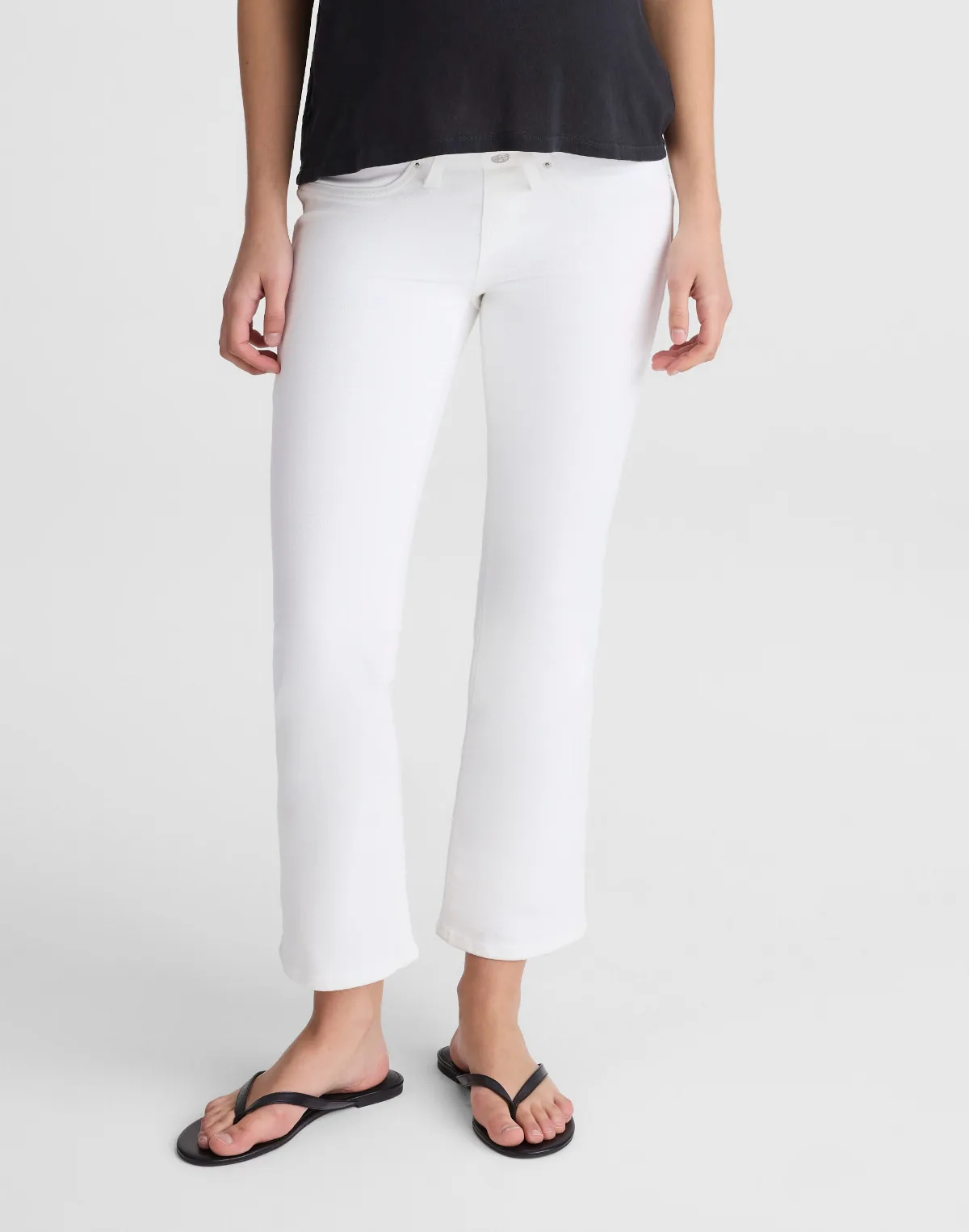 The Maternity Flare Crop Jean in Super Stretch Denim by MW