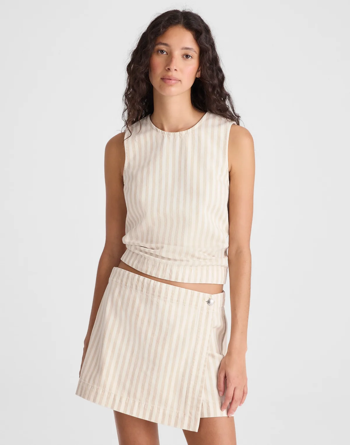 Denim Wrap Mini Skort by MW